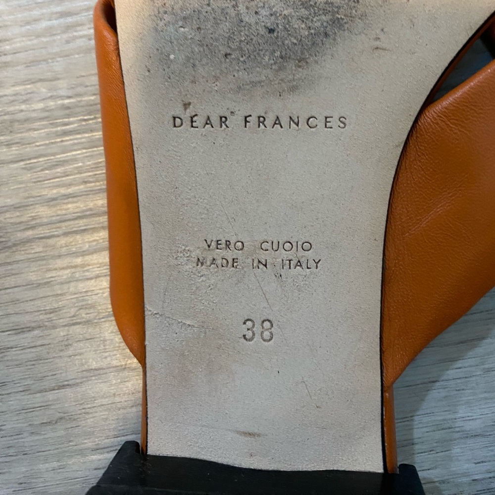 Dear Frances Pecan Leather wrap sandal size 38/8 - Picture 5 of 7
